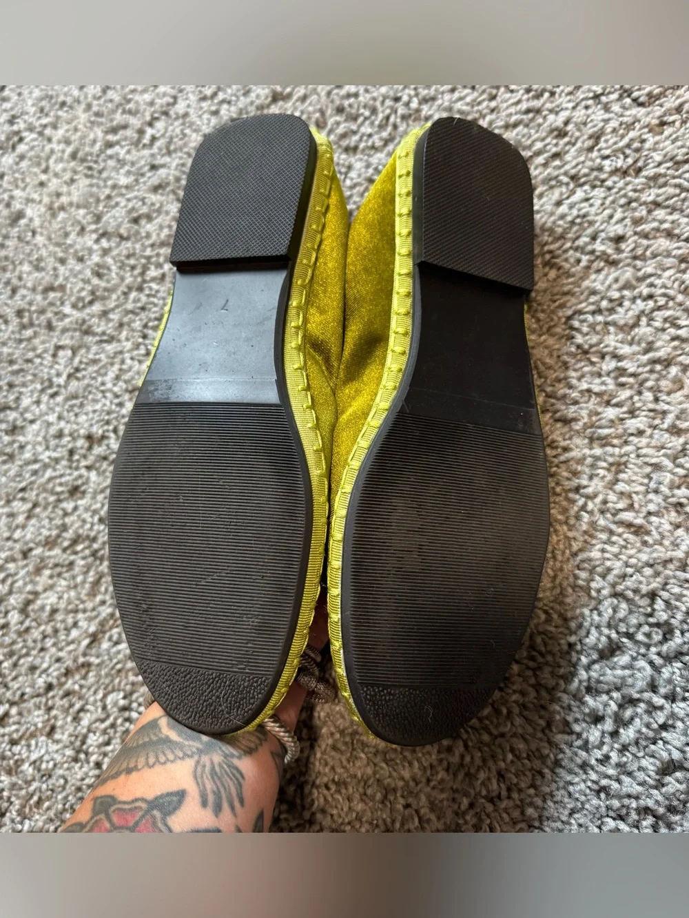 Velvet Mary Jane Flats